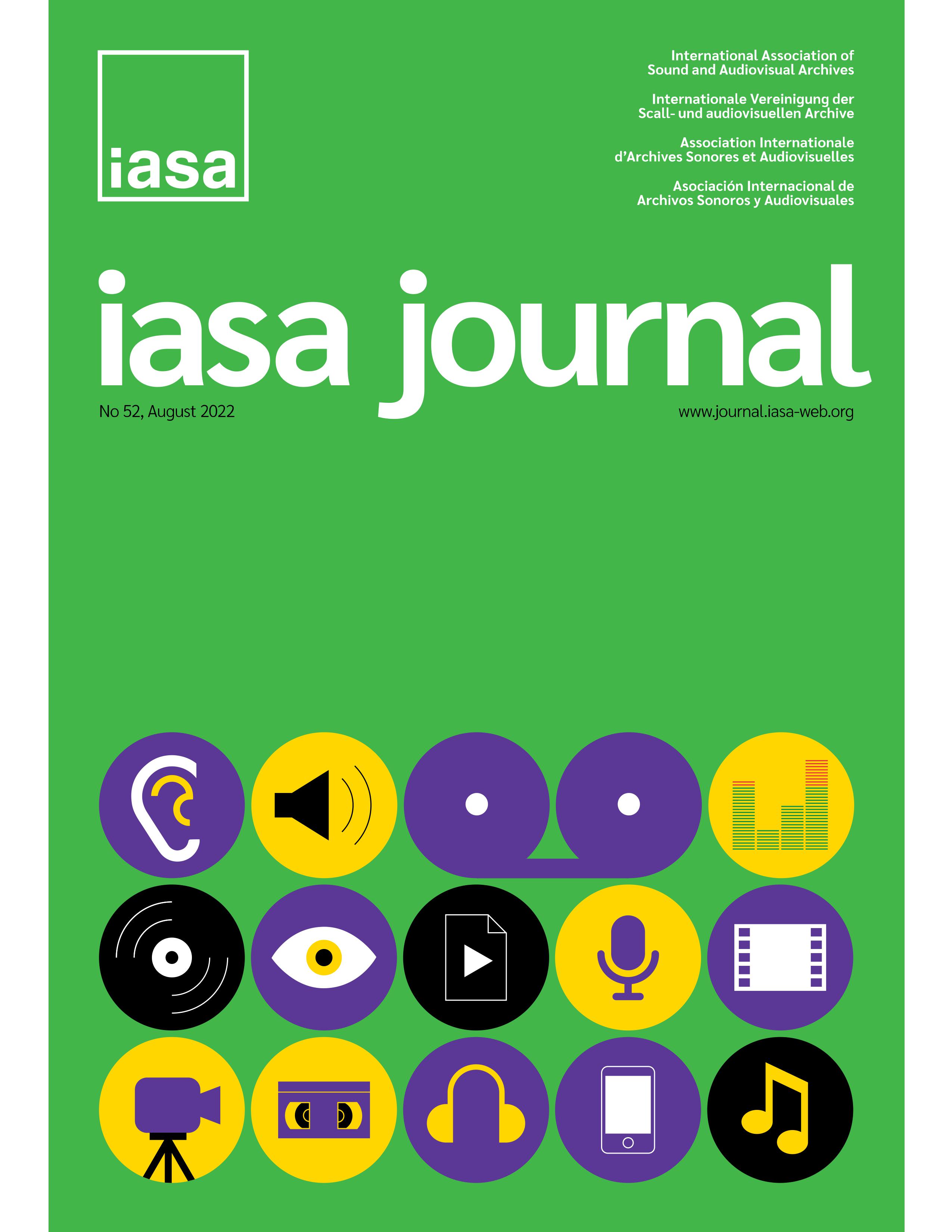 IASA Journal, Issue 52, Cover